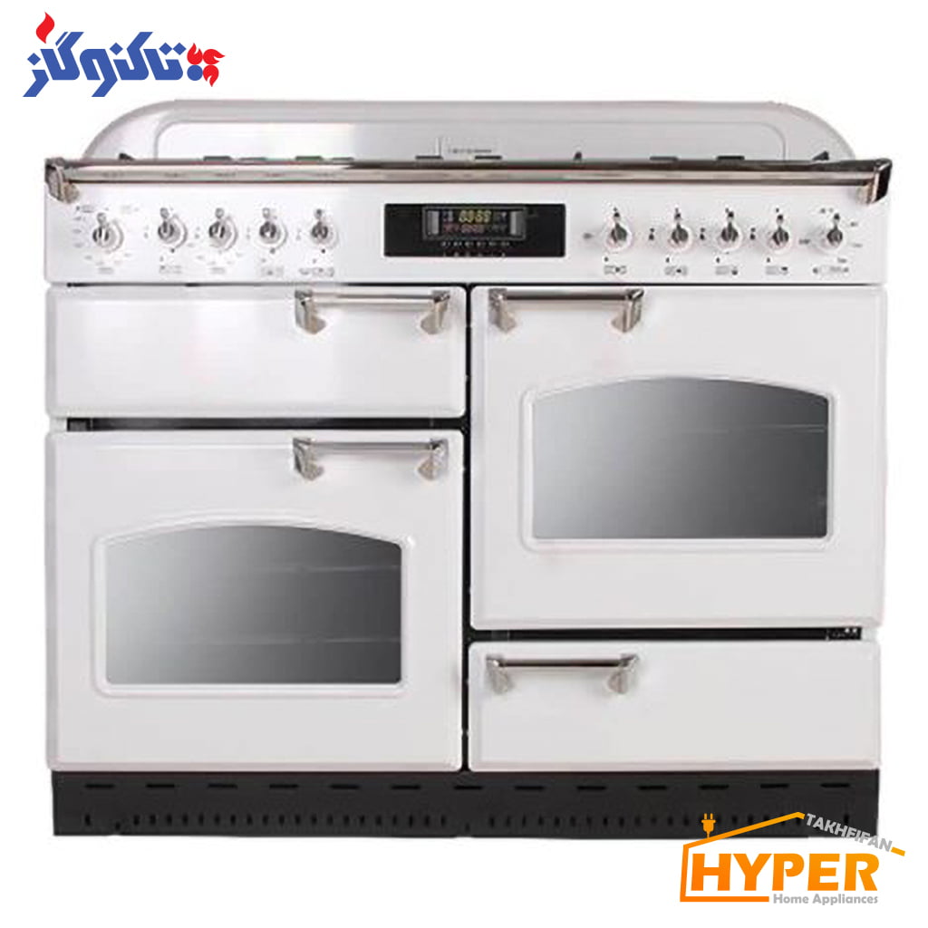 اجاق گاز 7 شعله تاکنوگاز FALCON-7B-WW صفحه لعاب سفید