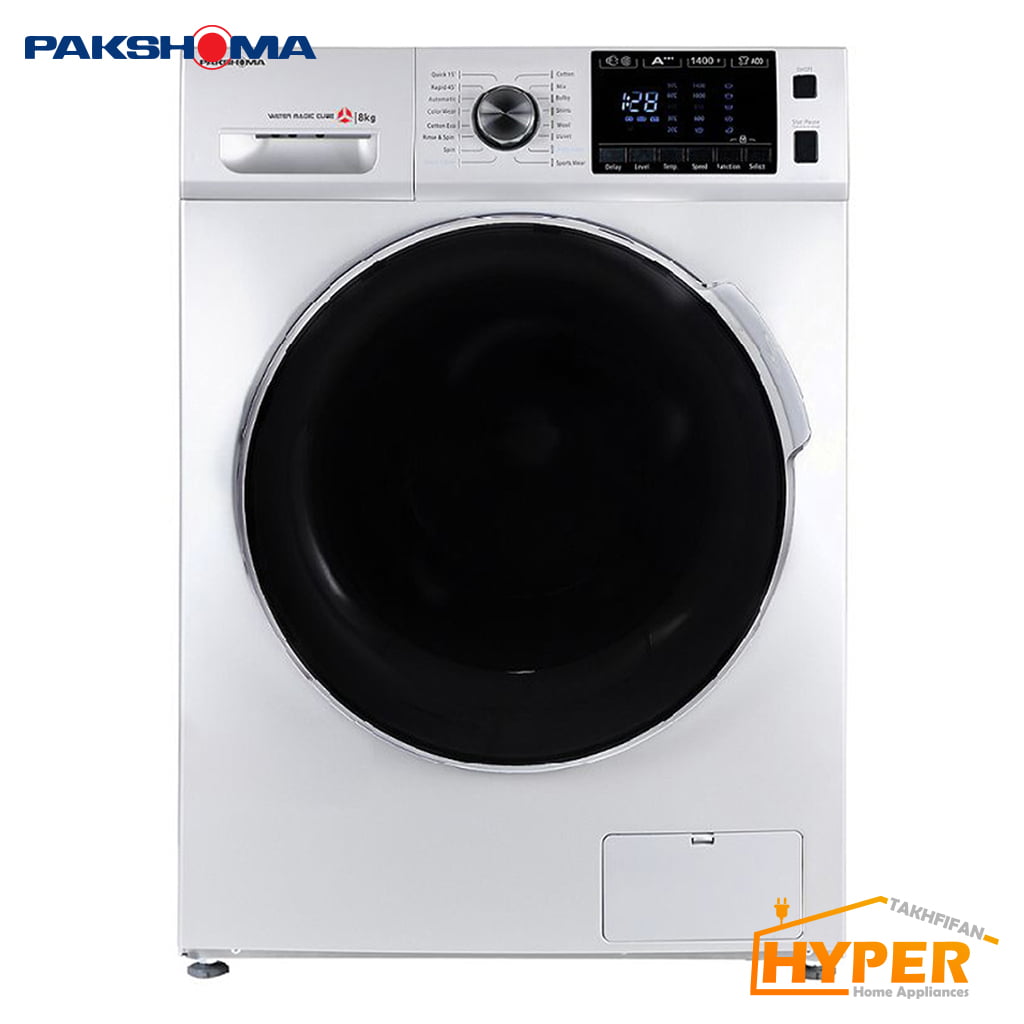 ماشین لباسشویی پاکشوما TFU-84406 WT سفید 8 کیلویی