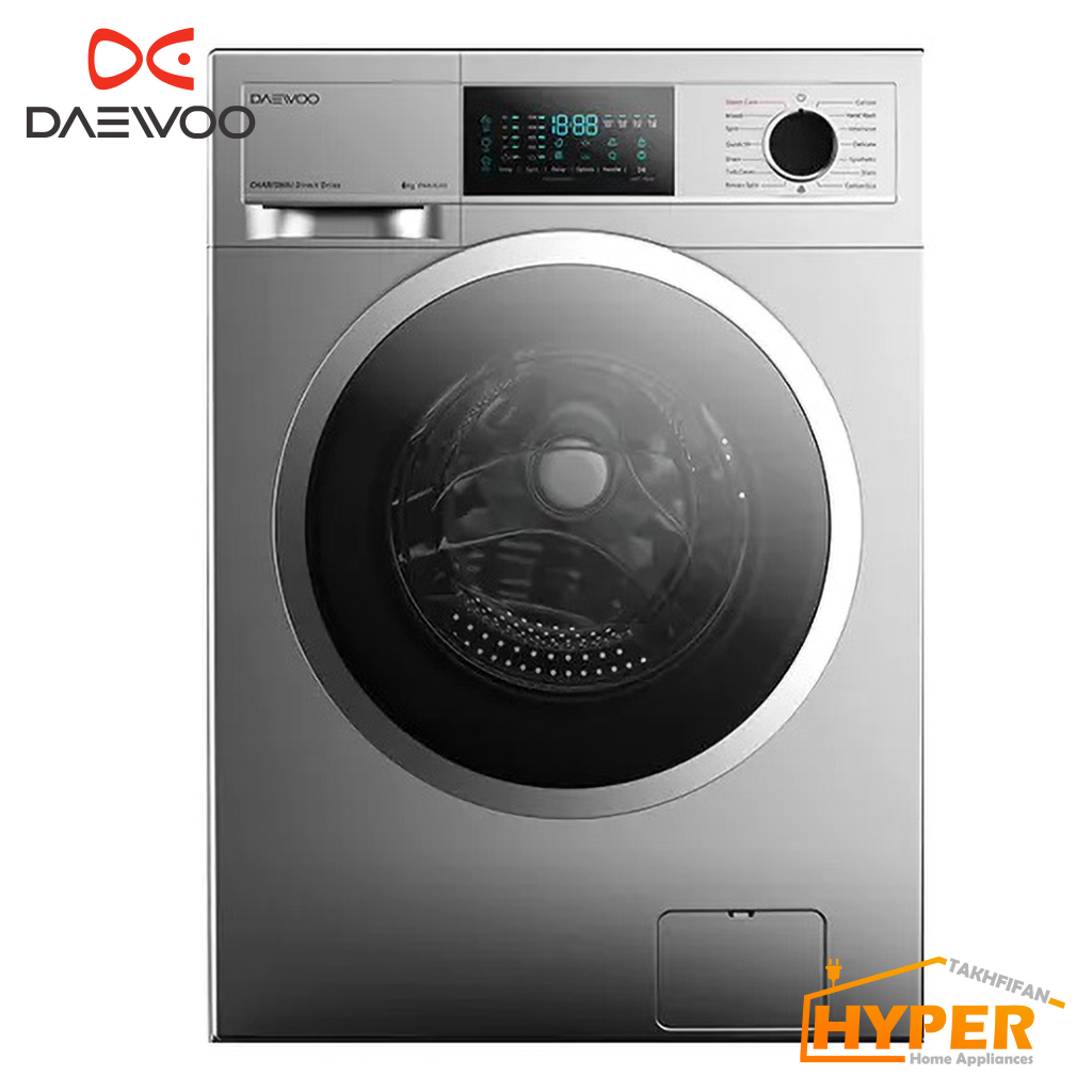 ماشین لباسشویی دوو DWK-8102 نقره ای 8 کیلویی