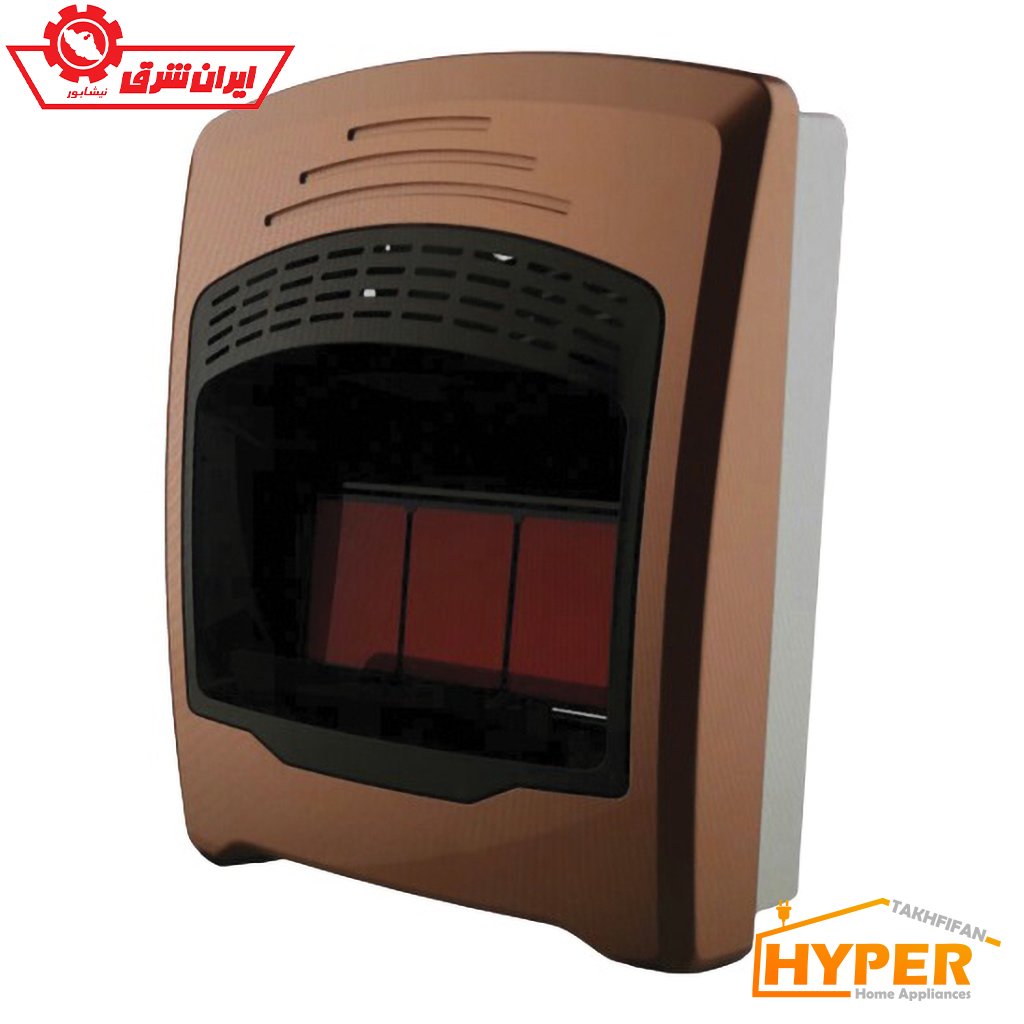 بخاری گازی ایران شرق شاهین سرامیکی بدون دودکش