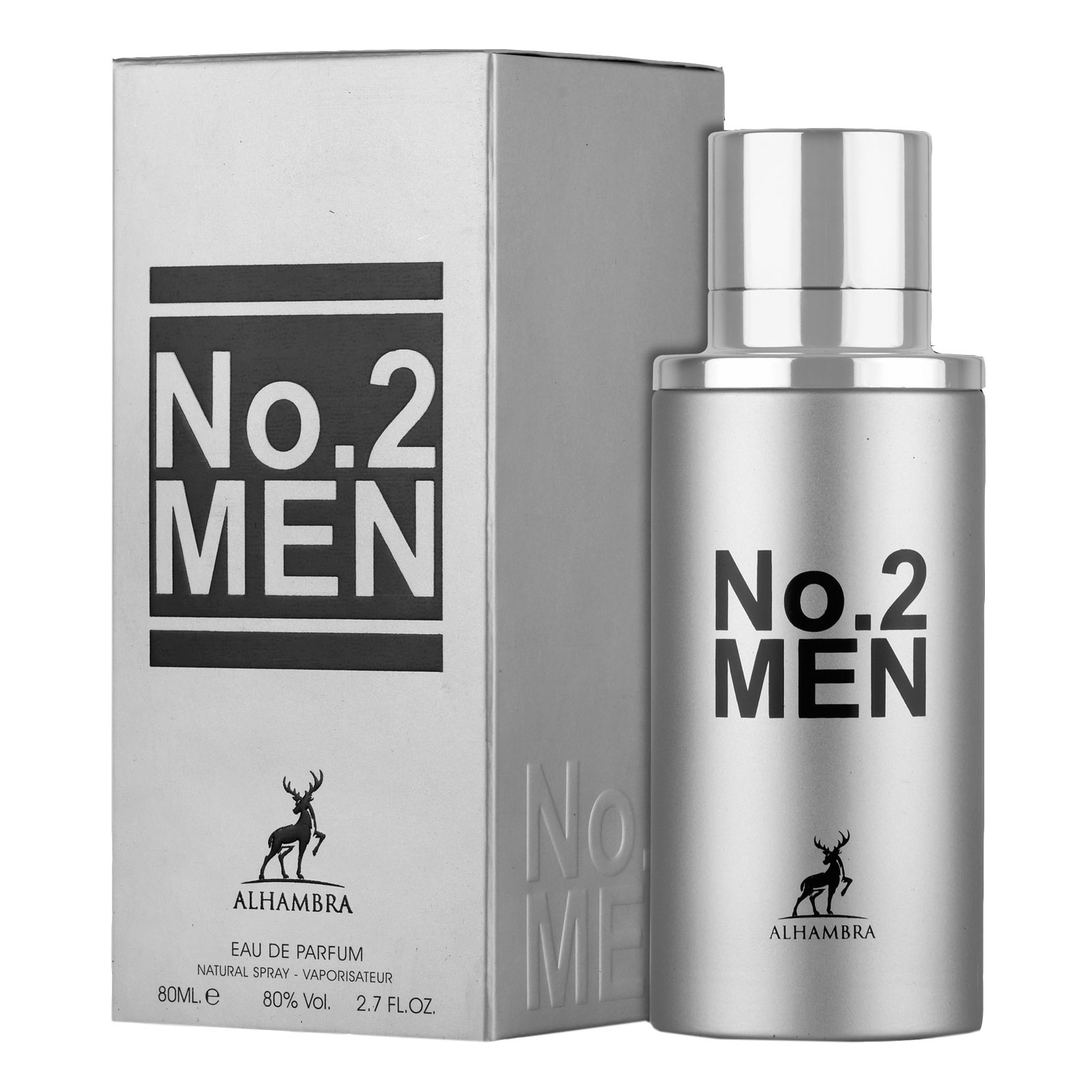 ادو پرفیوم مردانه الحمبرا مدل No. 2 Men حجم 80 میلی لیتر