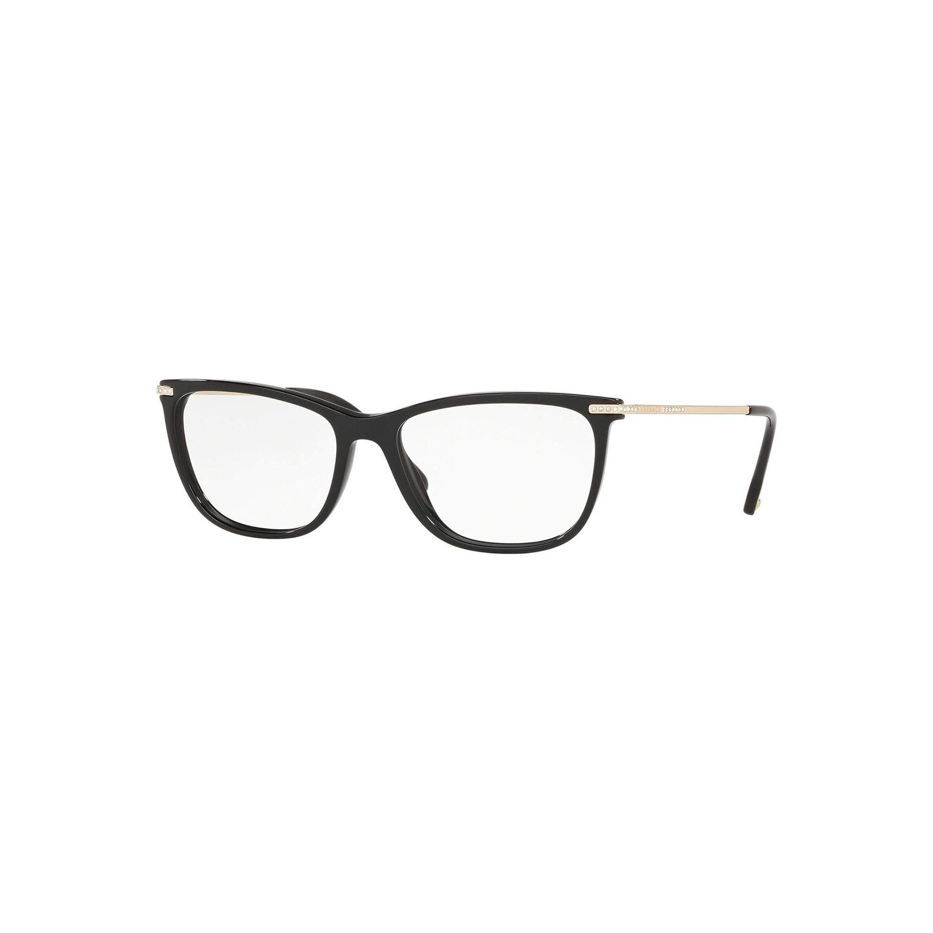 فریم عینک طبی گربه ای زنانه ورساچه مدل 0VE3274B-GB1-52 مناسب برای صورت گرد، قلب و بیضی