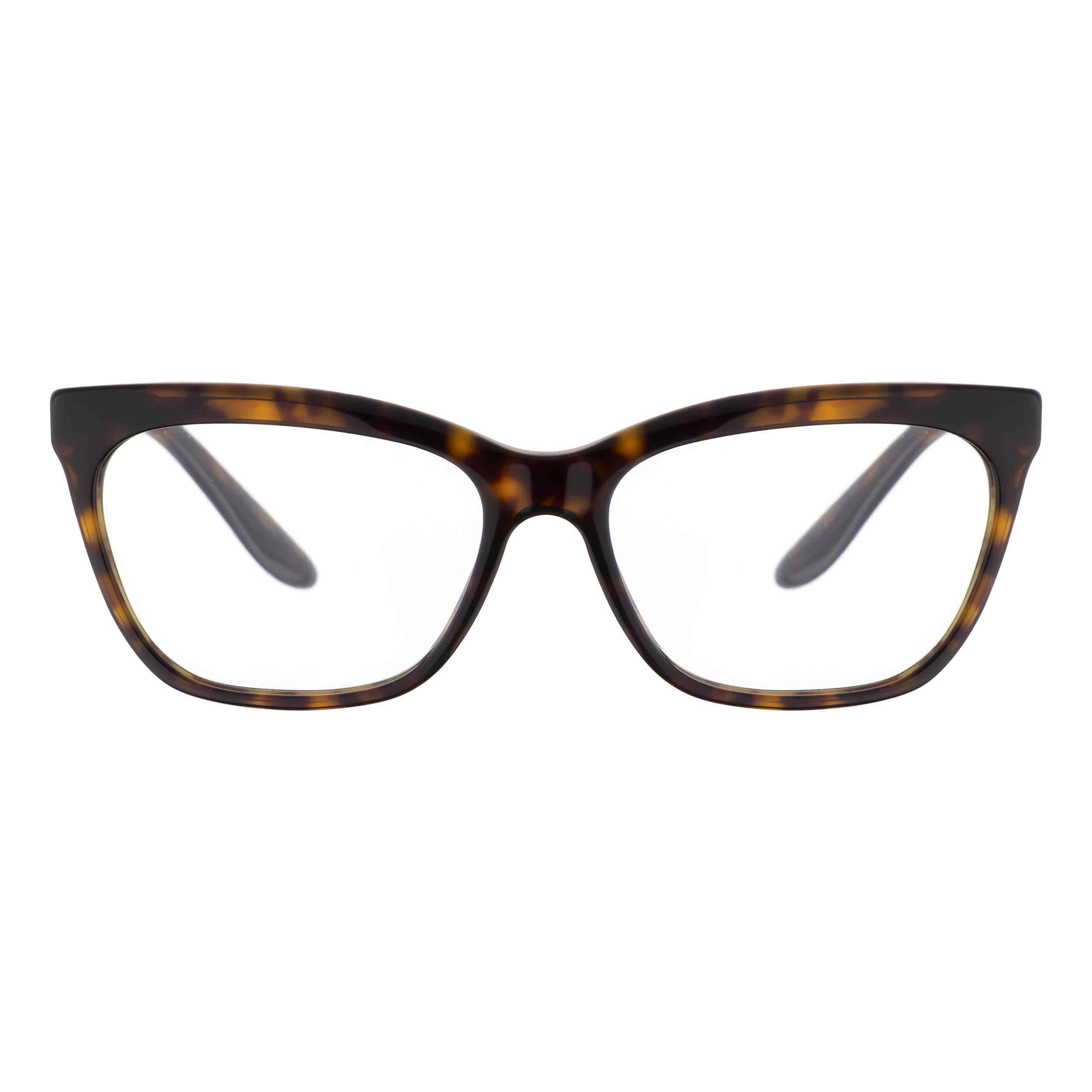 فریم عینک طبی ویفرر (Wayfarer) زنانه پرادا مدل 0PR 24SV2AU1O1 مناسب برای صورت مستطیل، مربع، مثلث، لوزی، قلب، گرد و بیضی