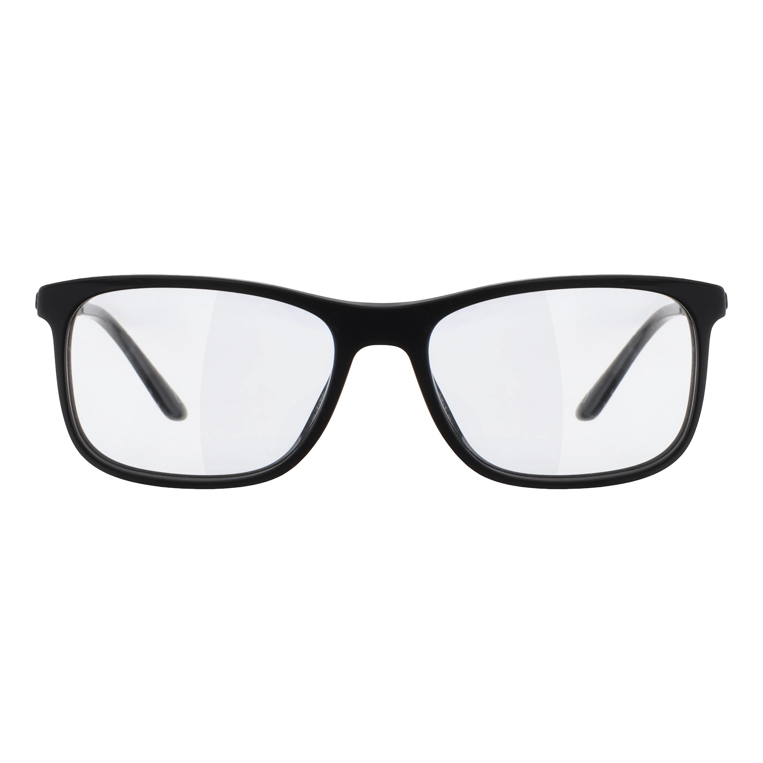 فریم عینک طبی ویفرر (Wayfarer) مردانه جورجیو آرمانی مدل 0AR7087-5017-54 مناسب برای صورت بیضی، قلب، گرد و لوزی
