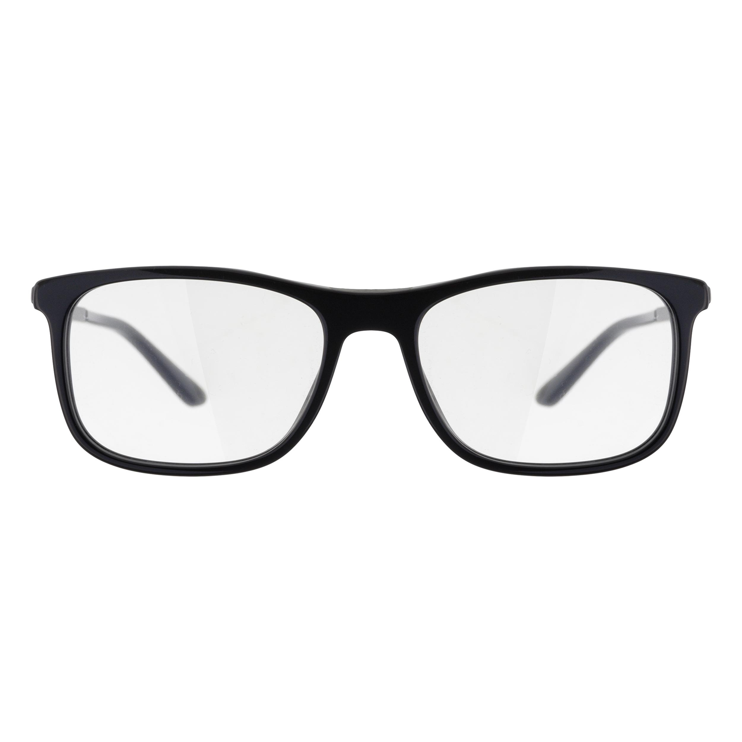 فریم عینک طبی ویفرر (Wayfarer) مردانه جورجیو آرمانی مدل 0AR7087-5017-52 مناسب برای صورت بیضی، قلب، گرد و لوزی