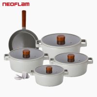 سرویس قابلمه 11 پارچه نیوفلیم فیکا طوسی Neoflam Fika