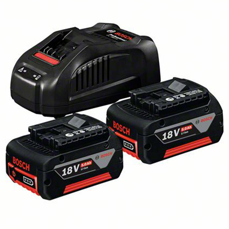 باتری لیتیومی 18 ولت 5 آمپر بوش مدل GBA 18V 5.0 AH - AMP Share مجموعه 3 عددی
