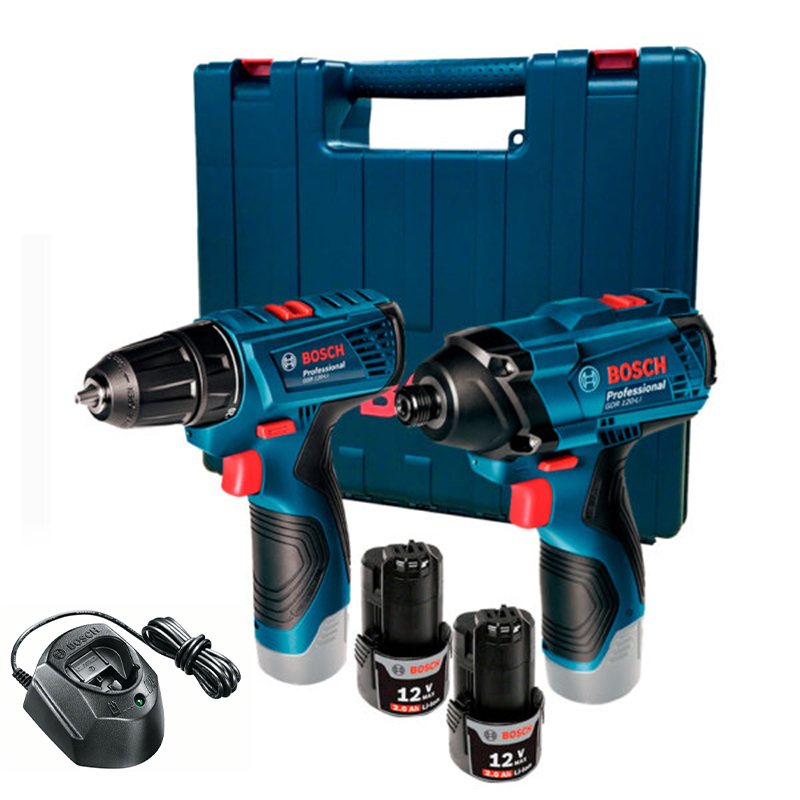 مجموعه بکس و دریل شارژی بوش مدل فوق حرفه ای GDR 120 LI & GSR 120 Li Extra Professional