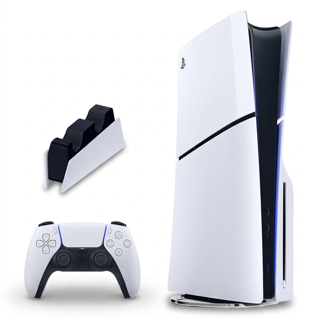 کنسول بازی سونی مدل PlayStation 5 Slim ظرفیت یک ترابایت ریجن 2016A اروپا به همراه پایه شارژر